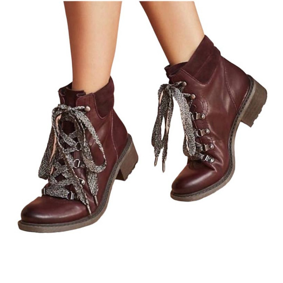 Sam Edelman | Size 7.5 Darrah Hiking Bootie Lace Up Block Heel Round Toe - Picture 13 of 13